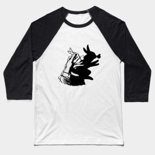 Easter Lovely Black Bunny Vintage Silhouette With Butterfly Baseball T-Shirt